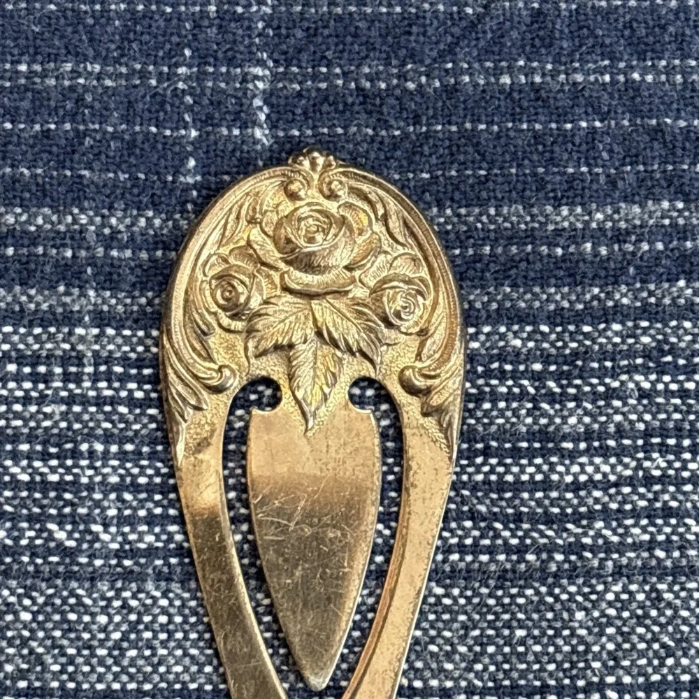Vintage S. Kirk & Son Sterling Silver Bookmark with Roses